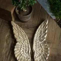 Carved Wooden Angel Wings