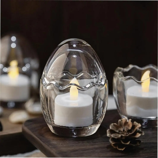 Glass Egg Shape Jar